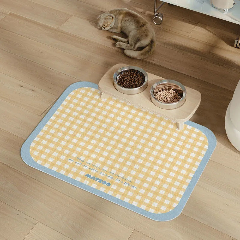 Cat Feeding Mat – Non-Slip, Waterproof Food & Water Placemat