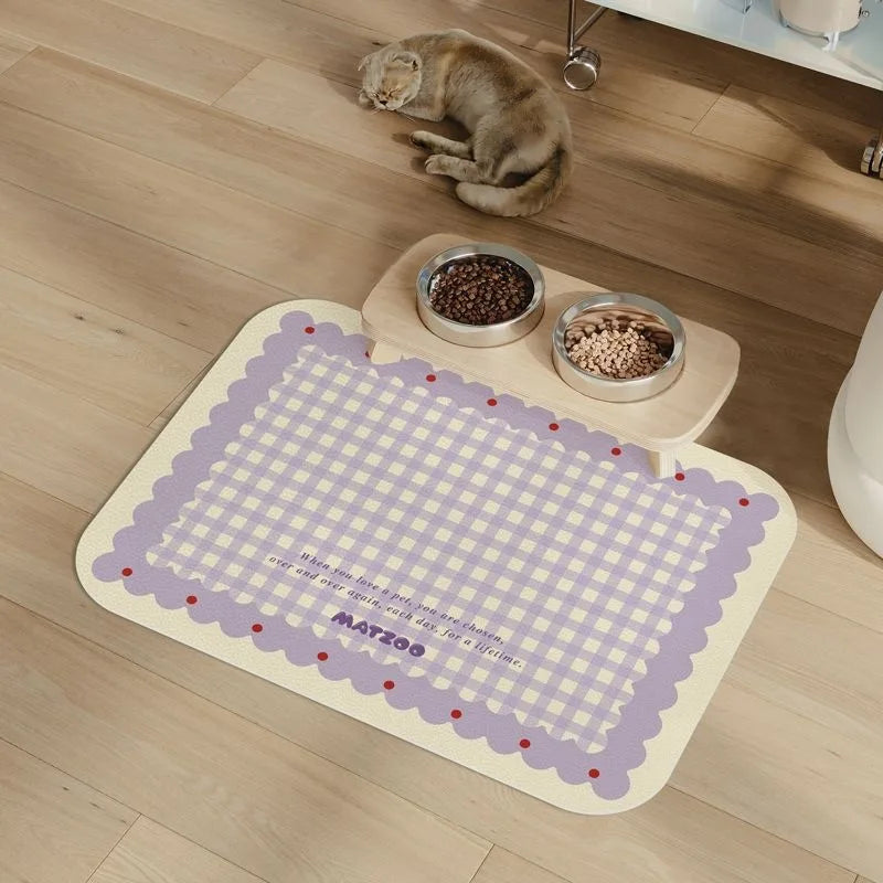 Cat Feeding Mat – Non-Slip, Waterproof Food & Water Placemat